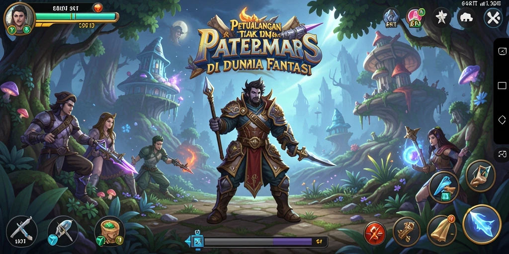 Screenshot gameplay 6RT menampilkan petualangan seru di dunia fantasi.