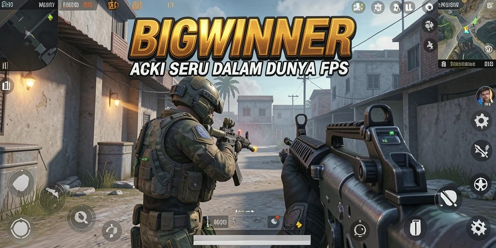 Tampilan gameplay seru dalam BIGWINNER dengan aksi menembak yang mendebarkan.