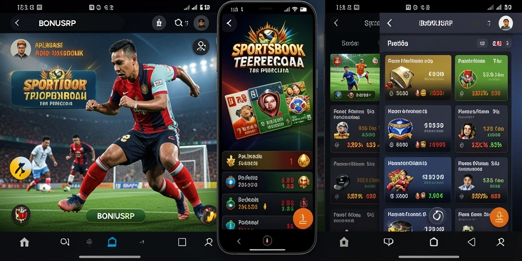 Screenshot utama BONUSRP menampilkan antarmuka taruhan olahraga yang menarik.