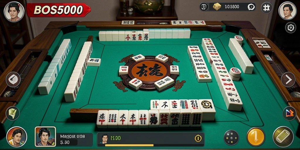 Tampilan menarik gameplay Mahjong di BOS5000.