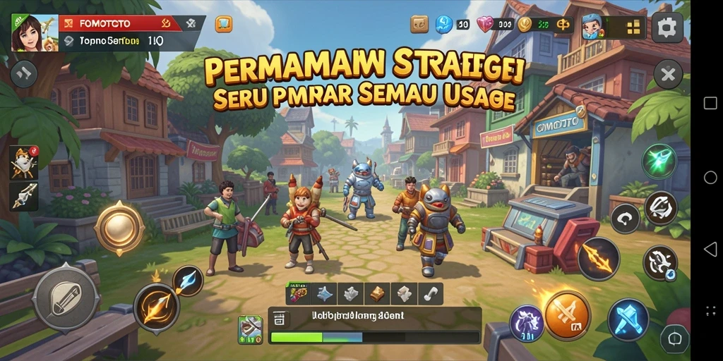 Tampilan gameplay seru FOMOTOTO dengan strategi yang menantang.