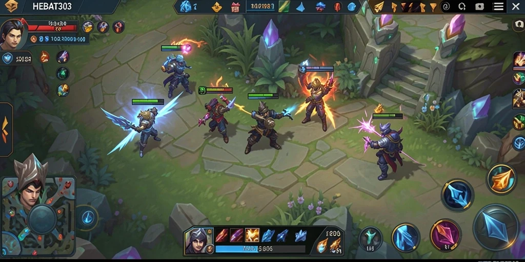 Tampilan gameplay seru dan mendebarkan dari HEBAT303.