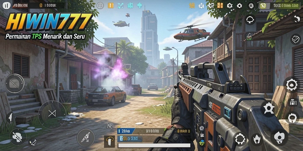 Tampilan gameplay seru HIWIN777 dengan aksi pertempuran intens.