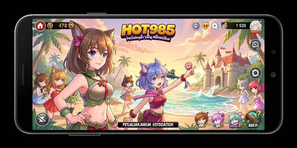 Gameplay seru dengan karakter anime yang unik.
