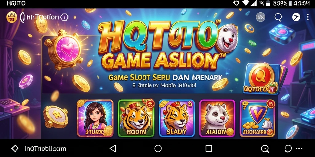 Tampilan gameplay HQTOTO dengan simbol slot yang menarik dan interaktif.