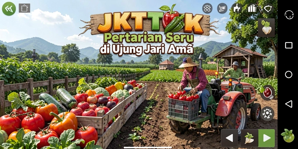 Gameplay menarik JKTOK dengan aktivitas bertani yang seru.