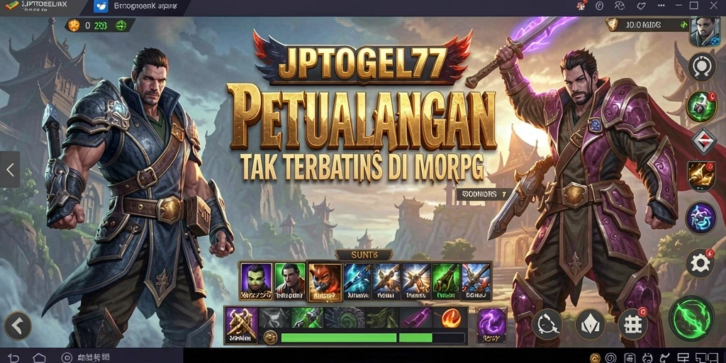 Tangkapan layar yang menunjukkan aksi pertempuran epik dalam JPTOGEL77.
