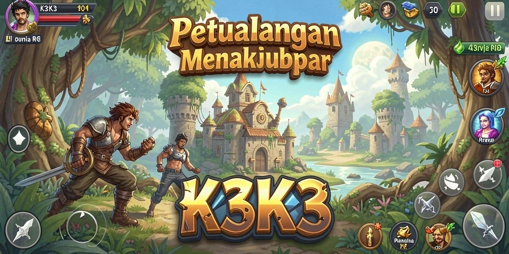 Tampilan gameplay K3K3 yang menampilkan pertarungan seru dan grafik yang memukau.