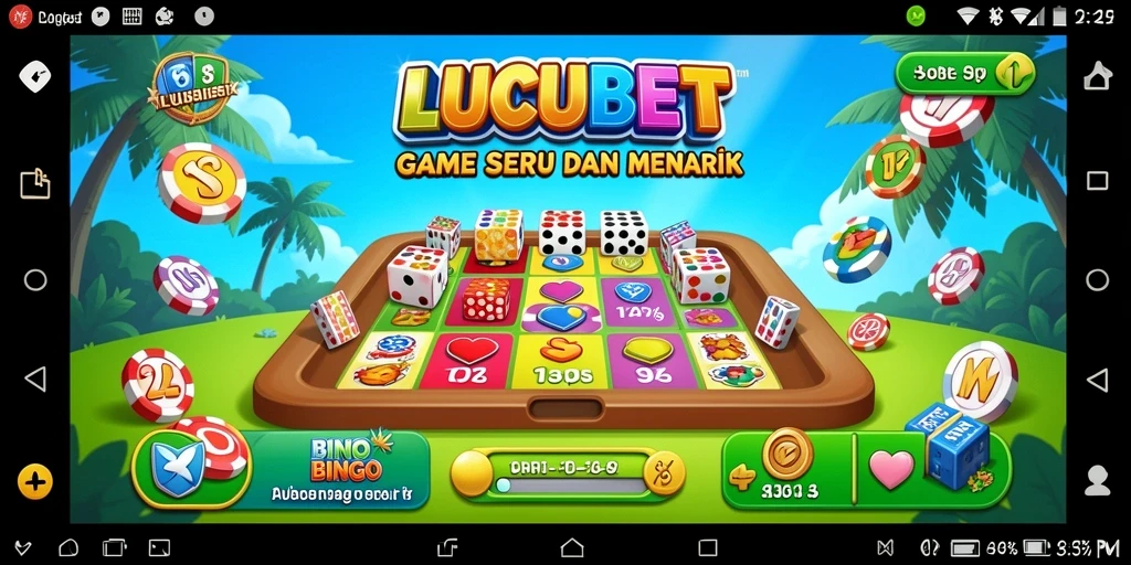 Tampilan gameplay menarik dalam LUCUBET game Bingo.