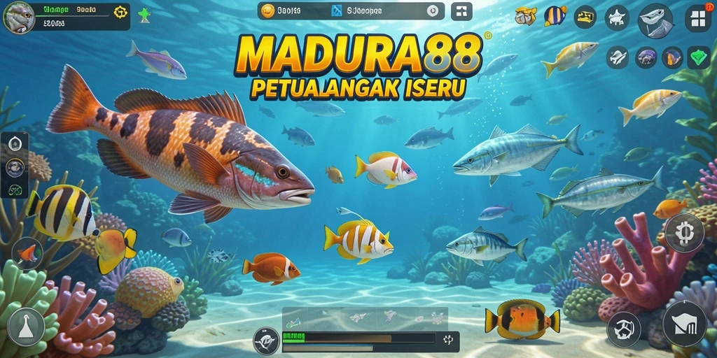 Tampilan menarik dari gameplay Tembak Ikan MADURA88.
