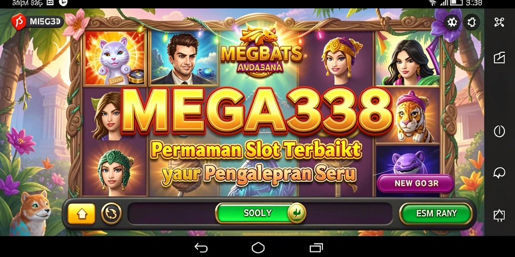 Tampilan gameplay MEGA338 dengan tema slot yang menarik.