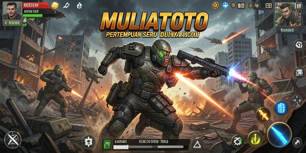 Tampilan gameplay seru dari MULIATOTO saat karakter bertarung.