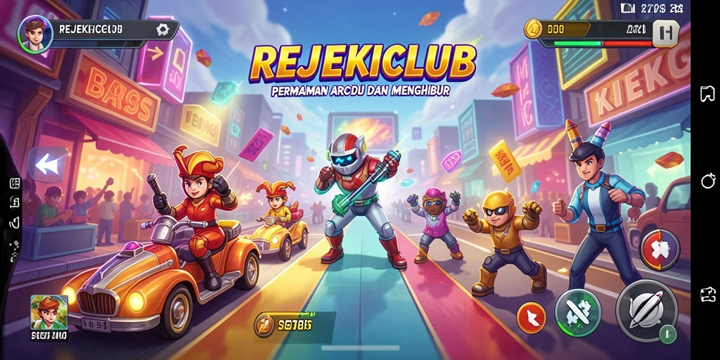 Screenshot game REJEKICLUB menampilkan aksi seru dalam gameplay arcade.