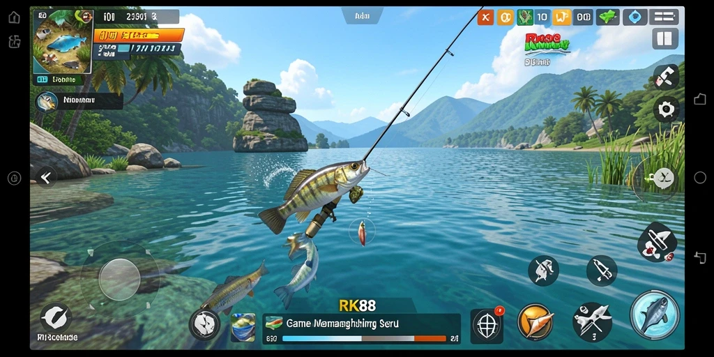 Tangkapan ikan yang menakjubkan dalam gameplay RK88.