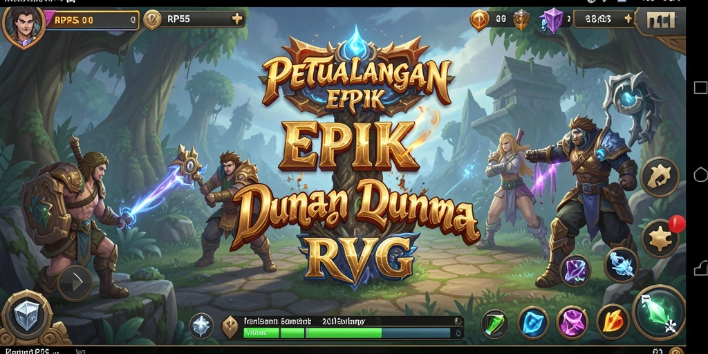 Tangkapan layar utama RP55 yang menampilkan aksi petualangan RPG.