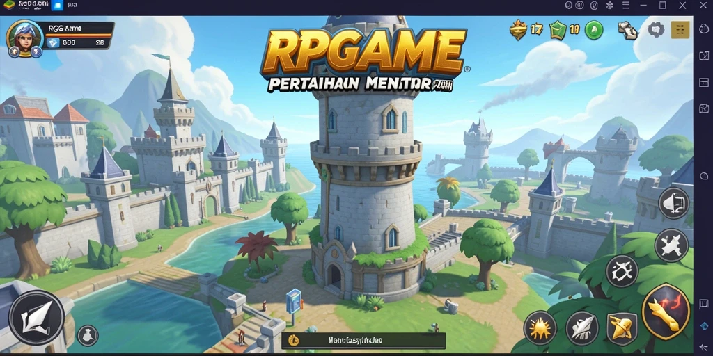 Screenshot showcasing gameplay menara pertahanan RPGAME yang seru.