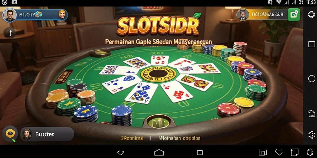 Tampilan gameplay SLOTSIDR yang seru dan menarik saat bermain Gaple.