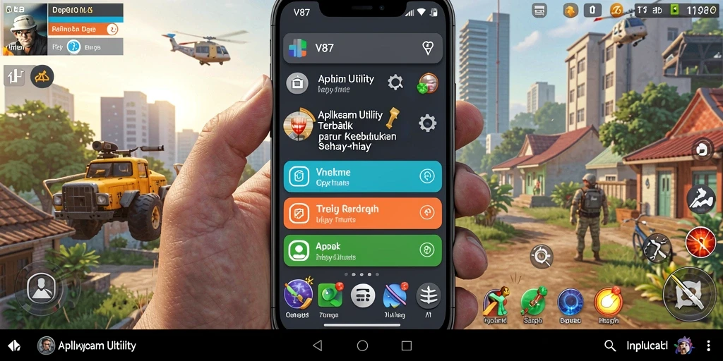 Tampilan antarmuka V87 yang modern dan user-friendly.