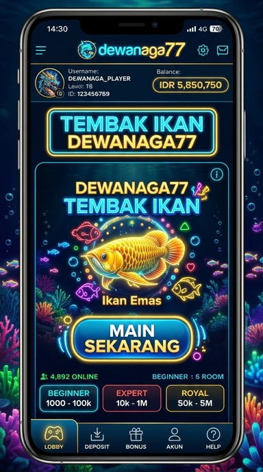 Tampilan antarmuka dewanaga77 yang ramah pengguna.